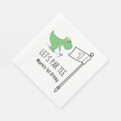 Golf 1e Verjaardag Dinosaur golfen laten we par t- Servet (Hoek)