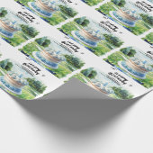 Golf 1e verjaardag een jaar oude golfer cadeaupapier (Hoek)