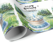 Golf 1e verjaardag een jaar oude golfer cadeaupapier (Rol Hoek)