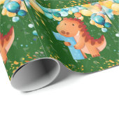 Golf 1e verjaardag een jaar oude golfer met winkel cadeaupapier (Rol Hoek)