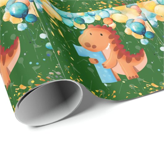 Golf 1e verjaardag een jaar oude golfer met winkel cadeaupapier (Rol Hoek)