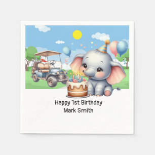 Golf 1e verjaardag met golf thema voor Party Servet