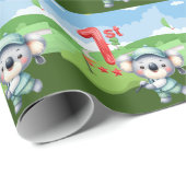 Golf 1e Verjaardag Schattige thema Wrapping Papier (Rol Hoek)