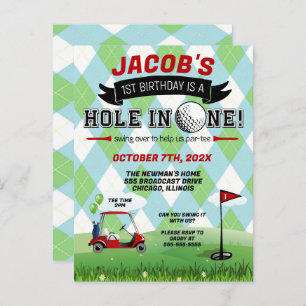 Golf 1er anniversaire Invitation
