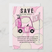 Golf 1ste verjaardag een jaar oude golfer met numm kaart (Voorkant)