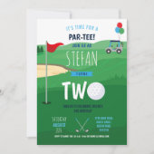 Golf 2e anniversaire Deux Invitations de golf amus (Devant)