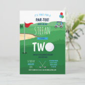 Golf 2e anniversaire Deux Invitations de golf amus (Debout devant)