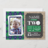 Golf 2e Seconde Deux 2 Anniversaire Invitation pho (Devant)