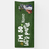 Golf 30e verjaardag cadeaus voor golfer spandoek (Verticaal)