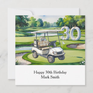 Golf 30e verjaardag op de golfbaan kaart