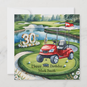 Golf 30e verjaardag op de golfbaan kaart