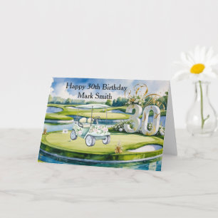 Golf 30e verjaardag op de golfbaan kaart