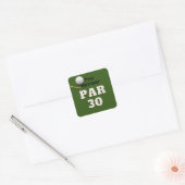 Golf 30e verjaardag voor golfer vierkante sticker (Envelop)