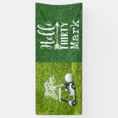 Golf 30th Birthday met golfbal op groen gras Spandoek (Verticaal)