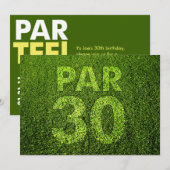 Golf 30th Birthday Party Kaart (Voorkant / Achterkant)