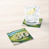 Golf 30th Birthday Vierkante Kartonnen Onderzetter (Insitu)