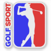 Golf | 3"x 3" — Glanzende transparante sticker (Voorkant)