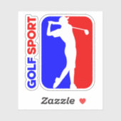 Golf | 3"x 3"- Sticker transparent brillant (Feuille)