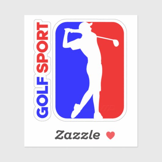 Golf | 3"x 3"- Sticker transparent brillant (Feuille)