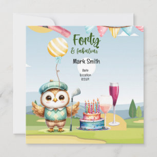 Golf 40e verjaardag feestje golfer verjaardag kaart