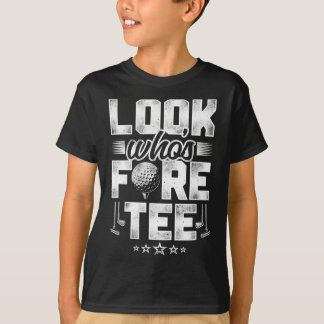 Golf 40e verjaardag Pun Vintage Kijk wie er Fore T T-shirt