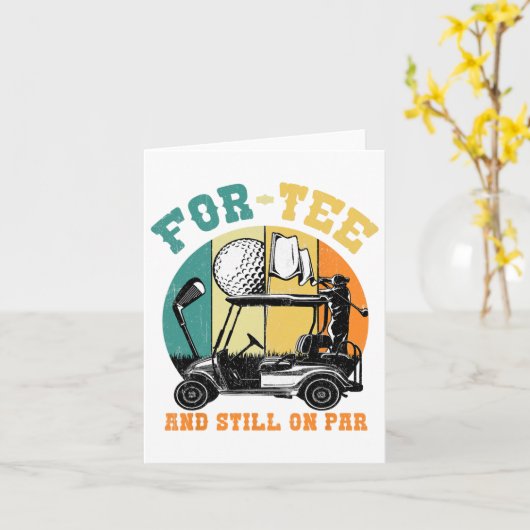 Golf 40e verjaardag Veertig nog steeds op par Grap Kaart (Gele Bloem)