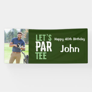 Golf 40ste verjaardag golfer feest maak je eigen spandoek