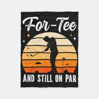 Golf 40ste verpartij Voor-tee En nog steeds op Par Fleece Deken