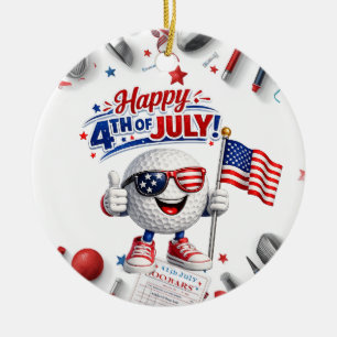 Golf 4 juli Onafhankelijkheidsdag Keramisch Ornament