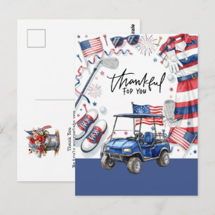 Golf 4 juli Onafhankelijkheidsdag met Barbecue Briefkaart