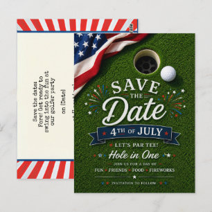 Golf 4 juli Onafhankelijkheidsdag voor Amerikaanse Briefkaart