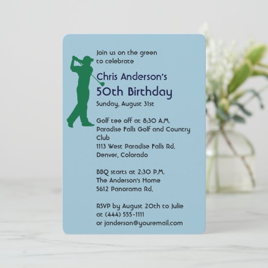 Golf 50e anniversaire invitation (Debout devant)