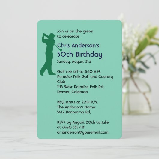 Golf 50e anniversaire invitation (Debout devant)