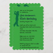 Golf 50e anniversaire invitation (Devant / Derrière)