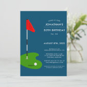 Golf 50e anniversaire Invitation de fête (Debout devant)