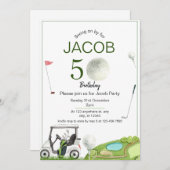 Golf 50e verjaardag uitnodiging (Voorkant / Achterkant)