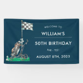 Golf 50th Birthday Party Spandoek (Horizontaal)