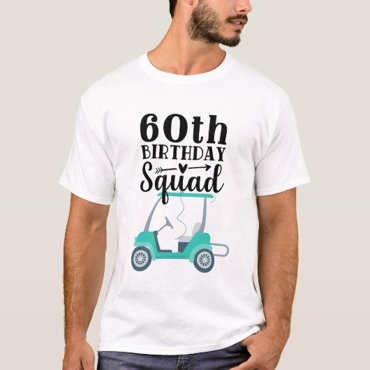 Golf 60e verjaardagsplein t-shirt (Voorkant)
