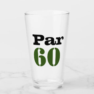 Golf 60th Birthday met nummer 60 Glas