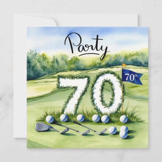 Golf 70e verjaardag kaart (Voorkant)