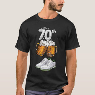 Golf 70e verjaardag met bier voor golfer t-shirt