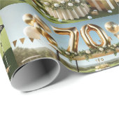 Golf 70e verjaardag voor Golfer Cadeaupapier (Rol Hoek)