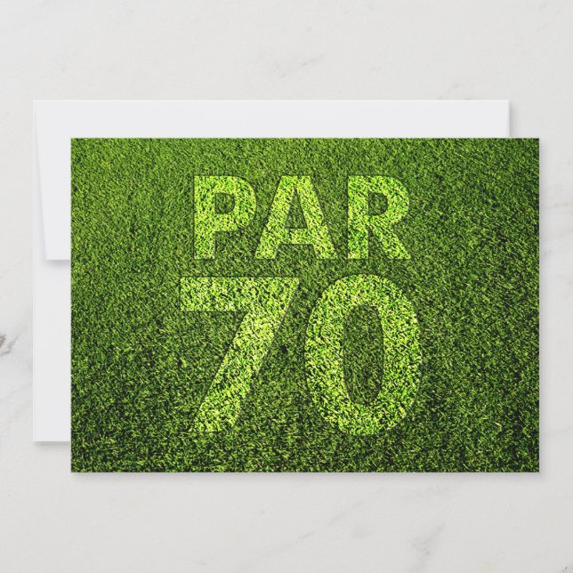 Golf 70th Birthday Party Kaart (Voorkant)