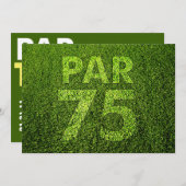 Golf 75th Birthday Party Kaart (Voorkant / Achterkant)