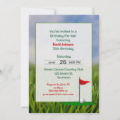 Golf 75th Birthday Party Kaart (Achterkant)