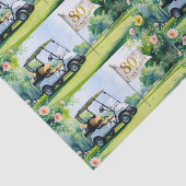 Golf 80e verjaardag op golfbaan voor golfer tissuepapier (Detail)