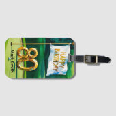 Golf 80e verjaardag op groen bagagelabel (Voorkant (horizontaal))