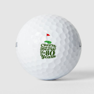 Golf 80e Verjaardag voor Jou met Golf Vlag Golfballen