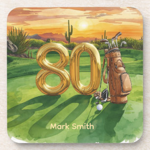 Golf 80ste verjaardag in Arizona Bier Onderzetter