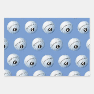 Golf - Aangepaste monogram - Papierblad voor het o Inpakpapier Vel